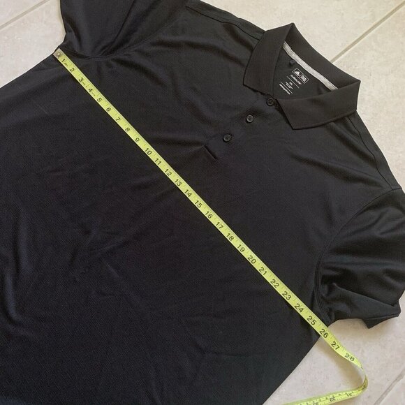 Adidas Polo Shirt Mens 2XL Black Embroidered Logo Business Casual Weekend Golf - Picture 8 of 9